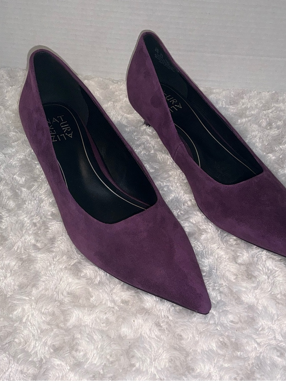 Naturalizer Purple Suede Pointed-Toe Pumps